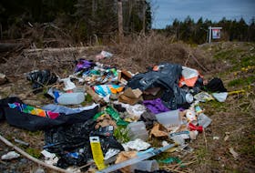 Illegally dumped garbage is strewn about the ground at the end of White Hills Run in Hammonds Plains on Thursday, May 2, 2024.
Ryan Taplin - The Chronicle Herald
