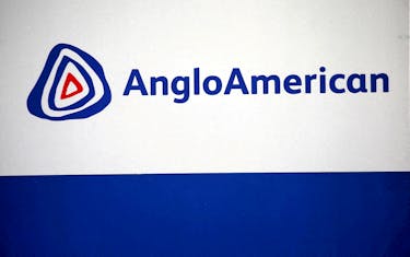 The Anglo American logo is seen in Rusternburg, South Africa, October 5, 2015.