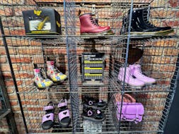 Dr. Martens shoes are displayed inside a shop in Manchester, Britain, May 26, 2023.