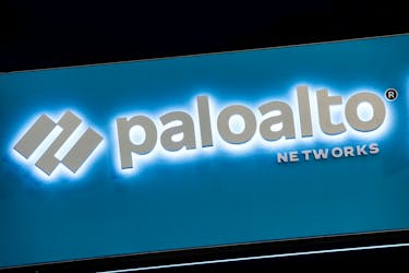 A logo for Palo Alto Networks is seen during the KubeCon + CloudNativeCon Europe hosted by the Cloud Native Computing Foundation (CNCF) in Paris, France, March 20, 2024.