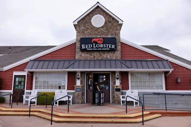 A closed Red Lobster restaurant whose entire contents are up for auction is shown in San Diego, California, U.S., May 15, 2024. 