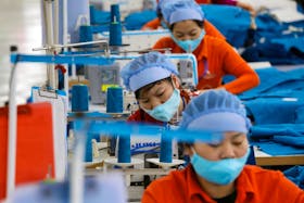 Women work at Hung Viet garment export factory in Hung Yen province, Vietnam December 30, 2020.