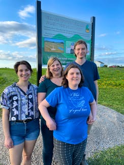 Steve Wohlmuth’s family is proud of the Port Williams Family Visionary Park named in his honour. From left are Kait, Valerie, Heidi and Edmund.  
Jason Malloy