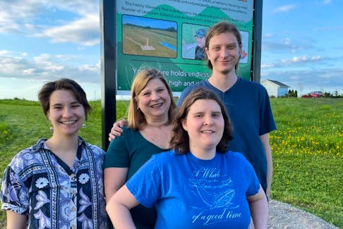 Steve Wohlmuth’s family is proud of the Port Williams Family Visionary Park named in his honour. From left are Kait, Valerie, Heidi and Edmund.Jason Malloy