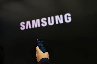 A visitor uses a Samsung Electronics' flagship smartphone Galaxy S24 during its unveiling ceremony in Seoul, South Korea, January 15, 2024.