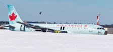 The investigation into Sunday morning's Air Canada crash landing at the Halifax Stanfield Airport continues on Monday.
(RYAN TAPLIN/Staff)