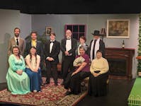 The cast of CentreStage Theatre’s production of The Importance of Being Earnest are ready for opening night. Front row, from left, are Danielle Salsman, Jenna Newcombe, Mindy Vinquist-Tymchuk and Cheryl Sellsted. Second row, Byron Perry, Mike Butler, Brandon Taylor, Kurt Fountain, Madison Fountain and Vince Fredericks.
Contributed
