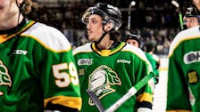 New Glasgow's Landon Sim is a third-year forward with the OHL's London Knights. - London Knights