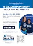 Shown is the promotional photo for the Sunday, May 26, 2024 IG Wealth Management Walk for Alzheimer's in Sydney.