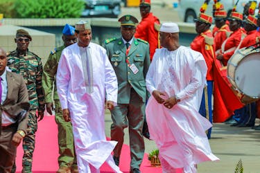 Mali's Prime Minister Choguel Kokalla Maiga walks to attend the inauguration ceremony of Chad's newly elected president and junta leader Mahamat Idriss Deby, in N'djamena, Chad May 23, 2024.