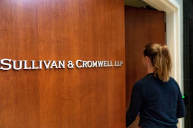 Sullivan Cromwell law firm in New York City, U.S., July 27, 2022. 