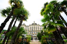 A general view of the Grand Hotel et des Iles Borromees where the G7 Finance Minister and Central Bank Governors' Meeting will take place, in Stresa, Italy, May 23, 2024.