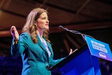 Nicola Willis, Deputy Leader of the National Party, speaks at the New Zealand National Party’s election campaign launch in Auckland, New Zealand, September 3, 2023.