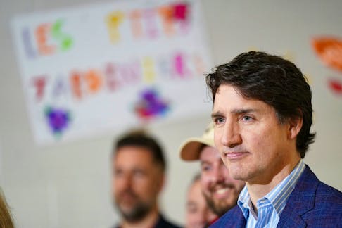 Canada's Prime Minister Justin Trudeau attends an event in Caraquet, northern New Brunswick, Canada, May 16, 2024.