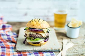 Parmigiano Reggiano, the king of Italian cheeses, need not be limited to Italian-inspired dishes, as evidenced by this recipe for a burger topped with lightly grilled Parmigiano Reggiano cheese.