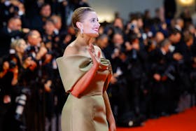 Greta Gerwig, Jury President of the 77th Cannes Film Festival, poses on the red carpet during arrivals for the screening of the film "The Shrouds" (Les linceuls) in competition at the 77th Cannes Film Festival in Cannes, France, May 20, 2024.