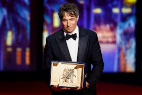 Director Sean Baker, Palme d'Or award winner for the film "Anora", poses during the closing ceremony of the 77th Cannes Film Festival in Cannes, France, May 25, 2024.