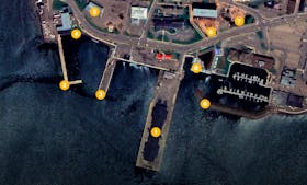 Holman's Wharf is indicated with the number 2 on this image on the Port Summerside website.