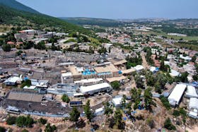 A view of Mount Meron where fatalities were reported among the thousands of ultra-Orthodox Jews, who gathered at the tomb of a 2nd-century sage for annual commemorations that include all-night prayer and dance, Israel April 30, 2021.