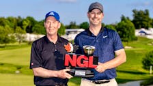 Tim Charles (left) and Peter Morse won the inaugural BDO National Golf League at Hamilton Golf and Country Club in Ancaster, Ont., on Saturday. - GOLF CANADA