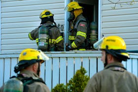Firefighters made quick work of a house fire Monday night at a home already damaged from a previous blaze. Keith Gosse/The Telegram