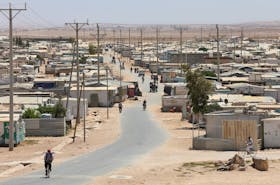 Syrian refugees are seen at the Zaatari refugee camp in the Jordanian city of Mafraq, near the border with Syria, Jordan June 17, 2021. 