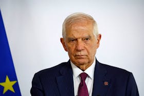 European Union foreign policy chief Josep Borrell attends a news conference as part of an International Humanitarian Conference for Sudan and Neighbouring Countries at the Quai d'Orsay in Paris, France, April 15, 2024.