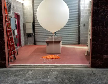 A weather balloon prior to launch. -Contributed/U.S. National Weather Service