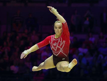 Halifax's Ellie Black competes at the Artistic Gymnastics World Championships at M&S Bank Arena in Liverpool, Britain, November 3, 2022. - REUTERS/Phil Noble
