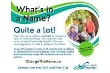 Community members are invited to submit names either through paper entries or online.The winner will receive a $100 voucher to the Avon Community Farmers’ Market. The contest concludes on May 31. Nova Scotia Health - Twitter