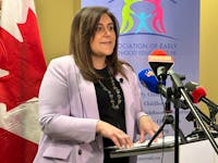 Education Minister Krista Lynn Howell announces medical benefits for early childhood educators on Tuesday in St. John's. -Juanita Mercer/The Telegram