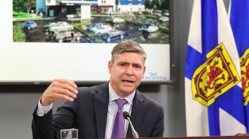 Shannex President Jason Shannon speaks at a news conference Friday about the company buying a transitional care property in West Bedford from the province and plans to add a 110-room addition to the project. - Communications Nova Scotia