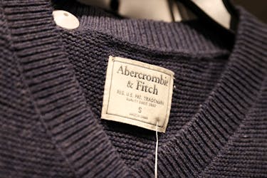 Abercrombie & Fitch products are seen at their store at the Woodbury Common Premium Outlets in Central Valley, New York, U.S., February 15, 2022.