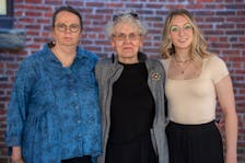 Linda MacDonald, left, Jeanne Sarson and Kiersten Gulliver want people to know that realities of human and sex trafficking in Nova Scotia, particularly that the province is a known source province and that Indigenous and racialized women are disproportionately affected by human trafficking in the country. NICK GAINES