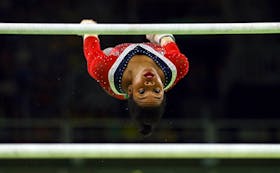 2016 Rio Olympics - Artistic Gymnastics - Final - Women's Uneven Bars Final - Rio Olympic Arena - Rio de Janeiro, Brazil - 14/08/2016. Gabrielle Douglas (USA) of USA (Gabby Douglas) competes. 