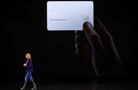 Jennifer Bailey VP Apple Pay at Apple, speaks during an Apple special event at the Steve Jobs Theater in Cupertino, California, U.S., March 25, 2019.