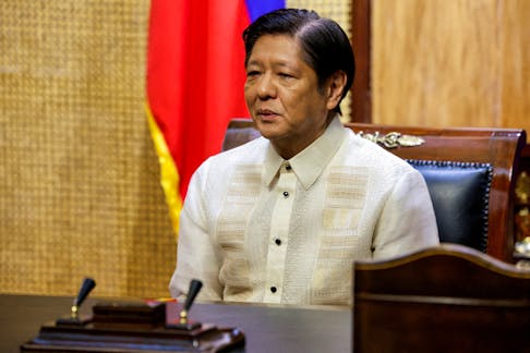 Philippines President Ferdinand Marcos Jr. looks on as he meets with U.S. Secretary of State Antony Blinken, at Malacanang Palace in Manila, Philippines, March 19, 2024.