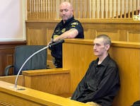 David Quirke, 22, sits in Newfoundland and Labrador Supreme Court in St. John's during a recess in his sentencing hearing for manslaughter Tuesday, May 28, 2024.