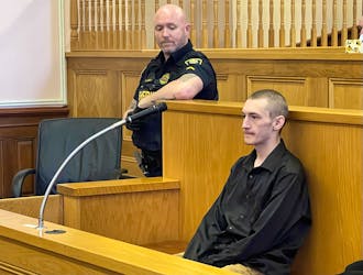 David Quirke, 22, sits in Newfoundland and Labrador Supreme Court in St. John's during a recess in his sentencing hearing for manslaughter Tuesday, May 28, 2024.