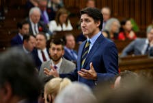 Canada's Prime Minister Justin Trudeau speaks as Parliament's Question Period resumes, a day after Canada's Conservative Party of Canada leader Pierre Poilievre was ejected from the House of Commons, after he called Prime Minister Justin Trudeau "a wacko”, in Ottawa, Ontario, Canada May 1, 2024.