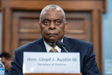 U.S. Defense Secretary Lloyd Austin and the Chairman of the Joint Chiefs of Staff General Charles Brown, Jr. [not pictured)  testify before a House Appropriations Defense Subcommittee hearing on U.S. President Biden's proposed budget request for the Department of Defense on Capitol Hill in Washington, U.S., April 17, 2024.