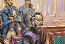 Guo Wengui, an exiled Chinese businessman with ties to former Donald Trump adviser Steve Bannon, sits as he appears on charges of leading a complex conspiracy to defraud Guo's online followers out of more than $1 billion at a courthouse in New York, U.S., March 15, 2023 in this courtroom sketch. 