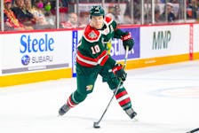 Halifax Mooseheads forward Mathieu Cataford had two hat tricks during a four-game stretch leading up the Christmas break. - QMJHL
