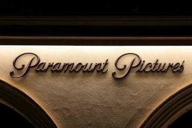 The logo of Paramount Pictures studios is pictured Los Angeles, California, U.S., September 24, 2023. 