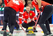 Brad Gushue and his Canada rink have won three-in-a-row at the 2024 Montana’s Brer after defeating Prince Edward Island on Wednesday. They are now 5-2 and in the playoff hunt. Michael Burns/Curling Canada