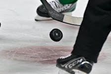 May 23, 2024; Dallas, Texas, USA; A view of the puck on the face-off circle during the second period of the game between the Dallas Stars and the Edmonton Oilers in game one of the Western Conference Final of the 2024 Stanley Cup Playoffs at American Airlines Center. Mandatory Credit: Jerome Miron-USA TODAY Sports/File Photo