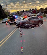 The Royal Newfoundland Constabulary is seeking information on a two vehicle accident which sent a motorcycle driver to hospital on the Conception Bay Highway in Manuels on May 30. - Contributed