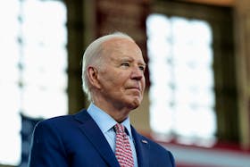 U.S. President Joe Biden looks on during a campaign event at Girard College in Philadelphia, Pennsylvania, U.S., May 29, 2024.