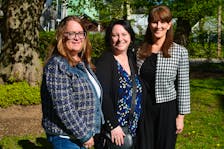 Three of the core members of 100 Women Who Care CBRM, from left, Shelley Lund, Deana Lloy (co-founder) and Shelley Bennett-Trifos. The non-profit is celebrating its 10th year on Sunday at the Holiday Inn Sydney Waterfront from 2-4 p.m. NICOLE SULLIVAN / CAPE BRETON POST