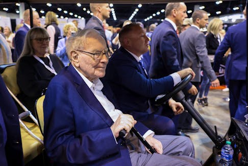 Berkshire Hathaway Chairman Warren Buffett attends the Berkshire Hathaway Inc annual shareholders' meeting in Omaha, Nebraska, U.S., May 3, 2024.